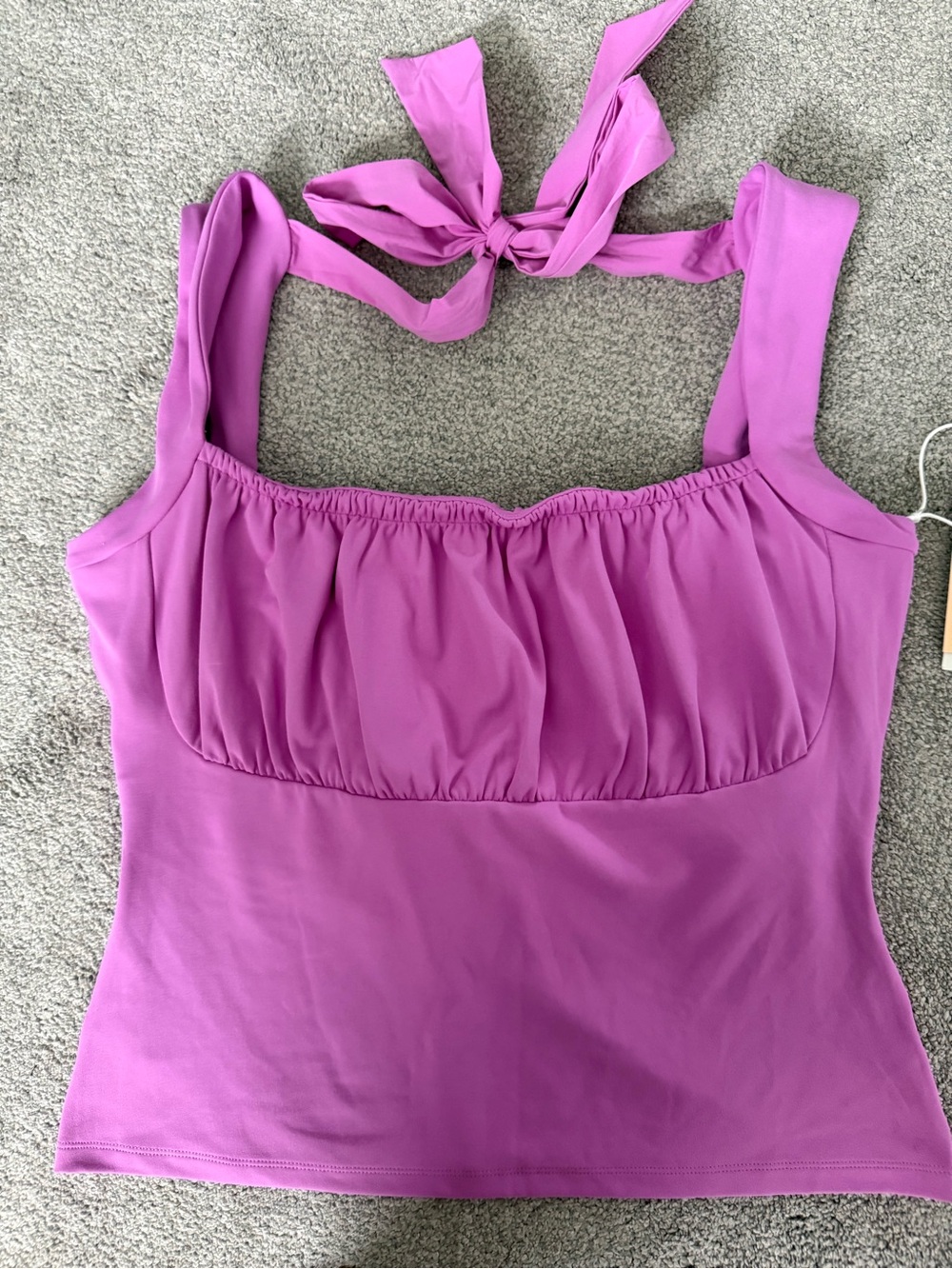 Blogilates Bow Back Tank-Halter Tie Tank Top w/gathered bust